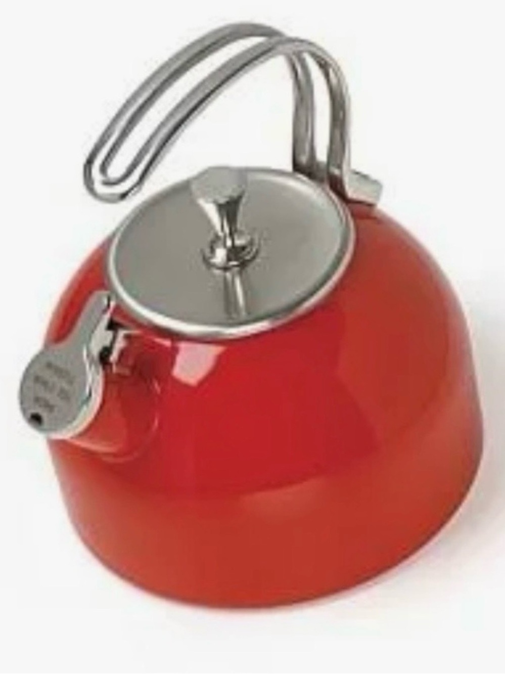kate spade “Make It Pop”New York Red Enamel Whistling Tea Kettle